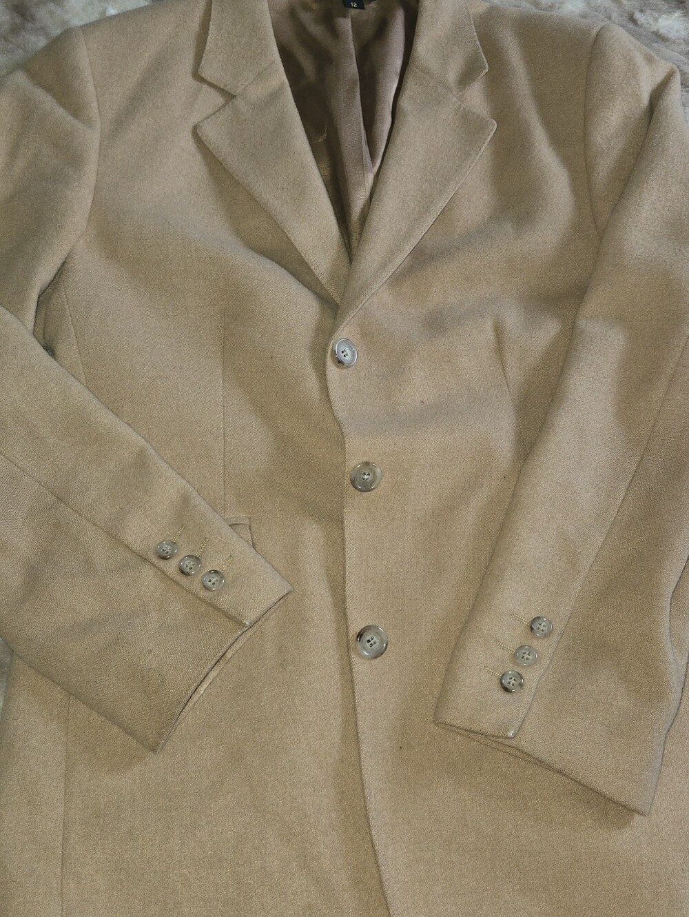 Brooks Brothers 100% Camel Hair Blazer Made in USA Women's Size 12 Camel